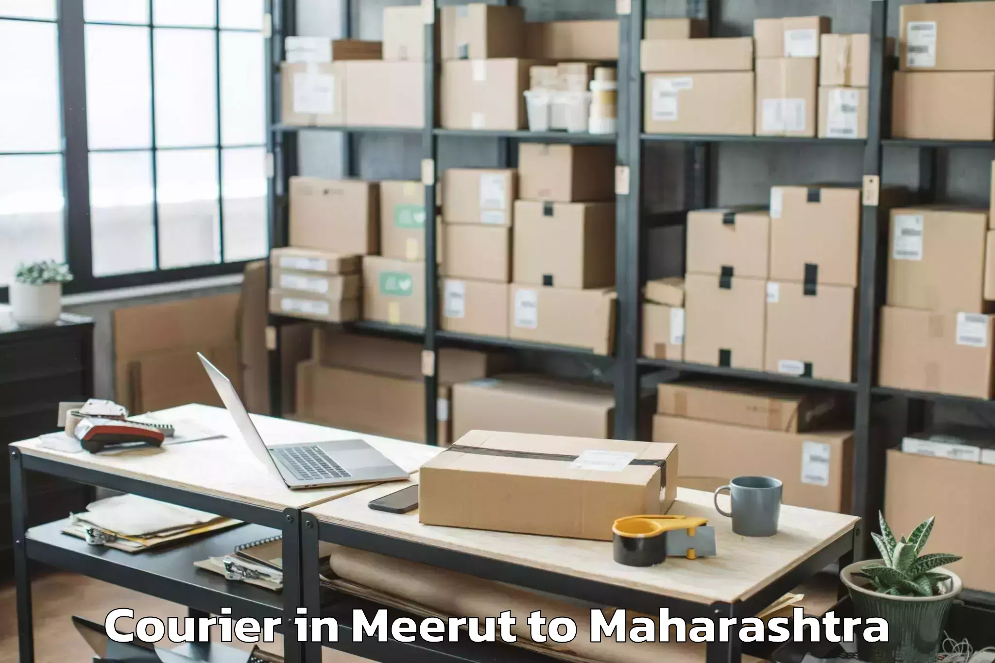 Leading Meerut to Pombhurna Courier Provider